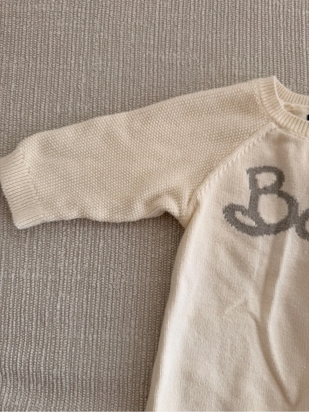 GAP Cream Knit One-Piece with Gray 